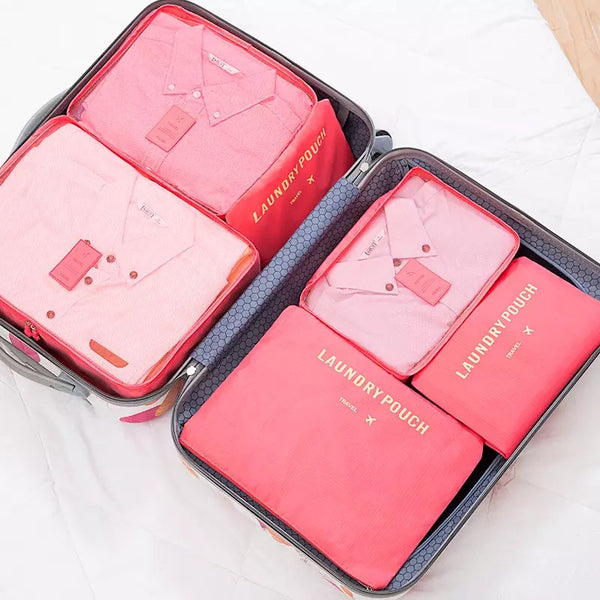 Amazing Home 6pcs Set Travel Organizer Bag Pouch