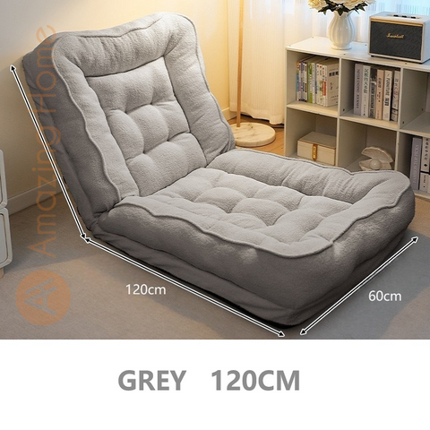 Codie Adjustable Lazy Sofa Chair Grey 120cm