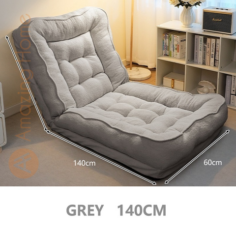 Codie Adjustable Lazy Sofa Chair Grey 140cm