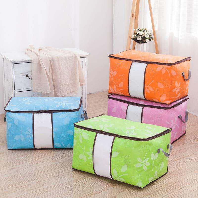 Amazing Home Foldable Storage Bag Organizer With Zipper Pink