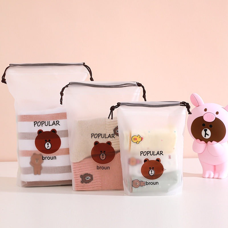 Amazing Home Cute Bear Drawstring Storage Bag