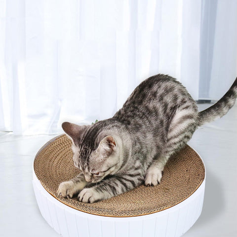 Amazing Home Round Cat Scratch Pad Cardboard