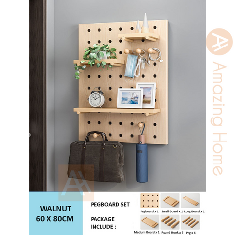 【Limited Time Hot Offers】Frodi 60x80cm Wooden Pegboard Hole Board Wall Display Shelf Rack Organizer Storage Kit