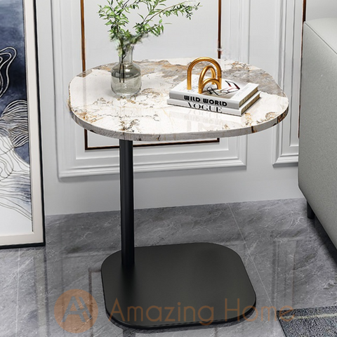 Pandora 40cm Sintered Stone Sofa Side Table Coffee Table