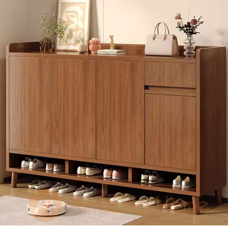 Osman 140cm Solid Wood Ecological Board Shoe Cabinet Storage