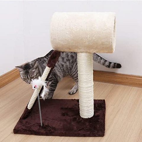 Amazing Home Cat Play House With Ramp Scratcher Sisal Scratching Post