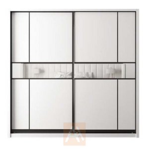 Edvin Mid Mirror Sliding Door Wardrobe Storage Cabinet