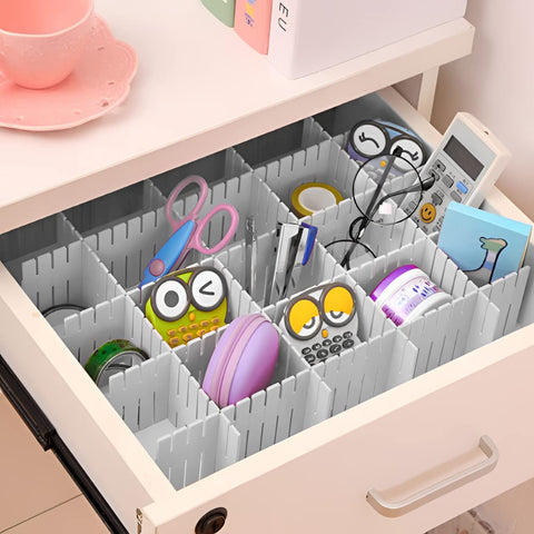 Amazing Home Adjustable Drawer Divider Storage Organizer (Pack of 4 Pcs)