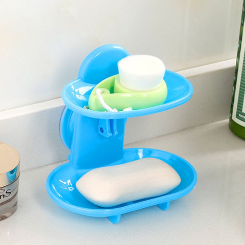 Amazing Home Double Layer Bathroom Suction Cup Soap Holder