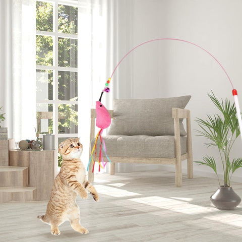 Amazing Home Cat Fishing Rod Playing Toy