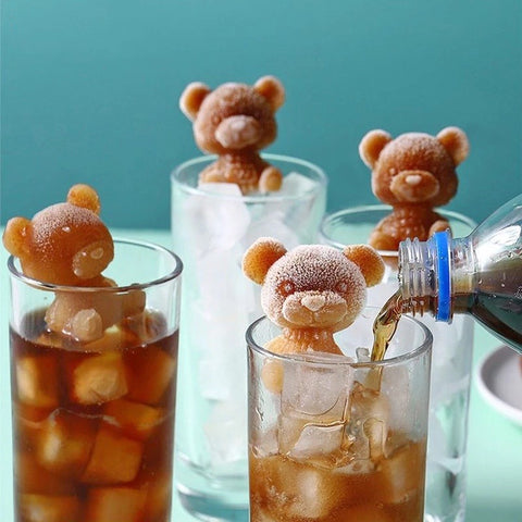 Amazing Home 3D Ice Cube Maker Teddy Bear Ice Mold Cold Drinks