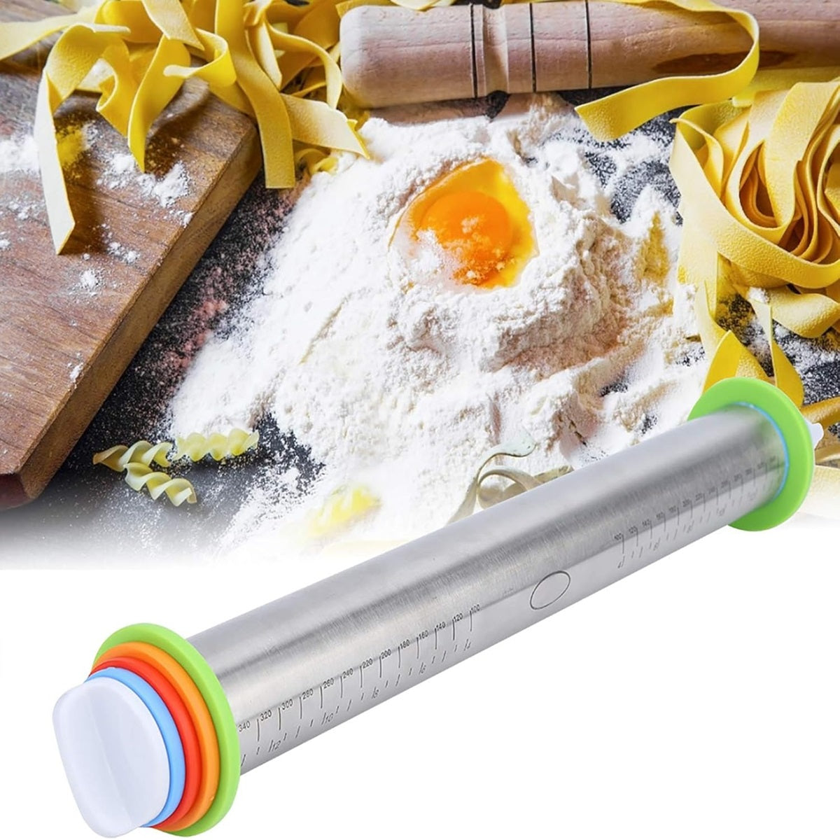 Amazing Home Stainless Steel Adjustable Rolling Pin