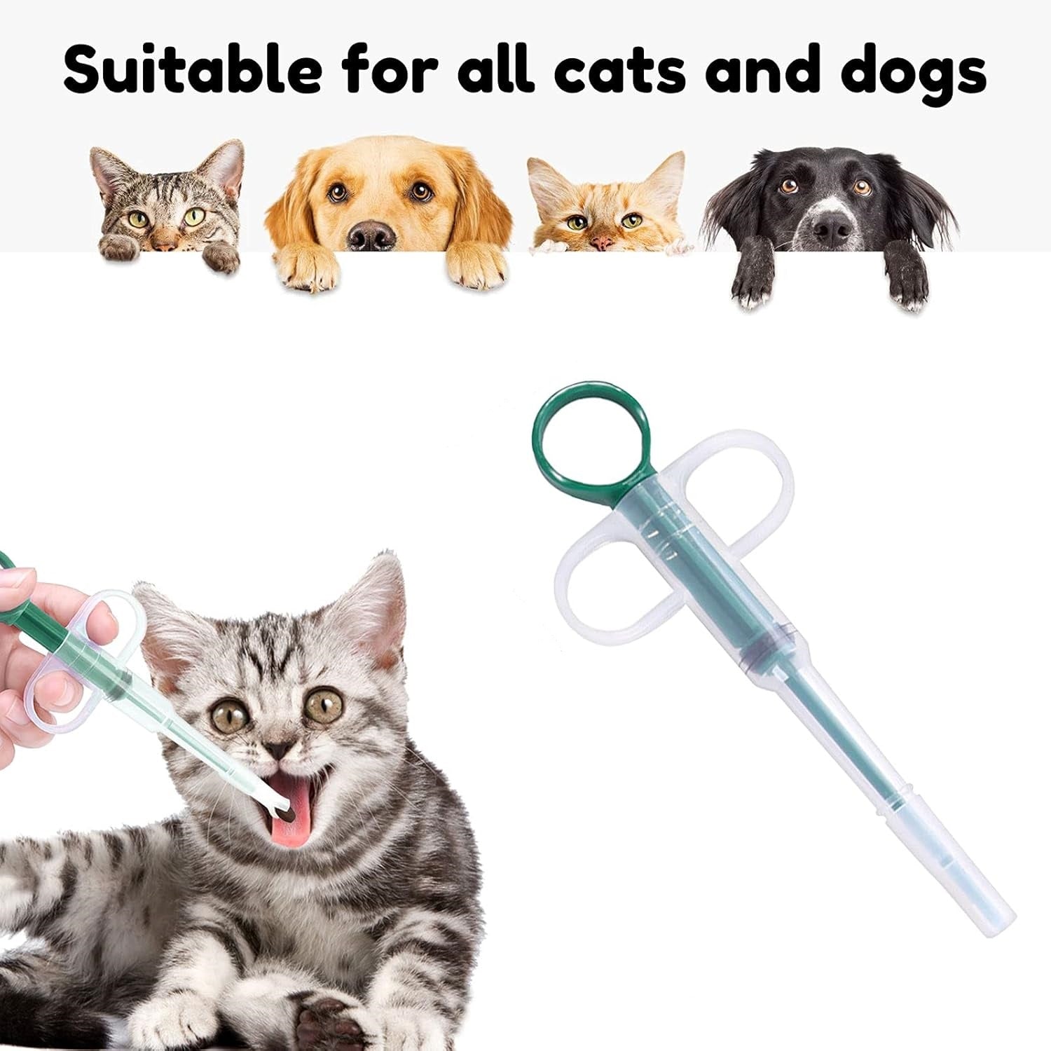 Amazing Home Pet Medicine Feeder Kit Pill Liquid Dual Use Syringe