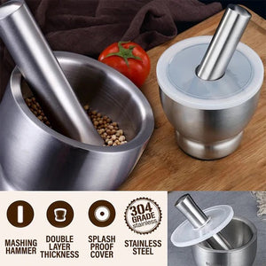 Amazing Home Stainless Steel Mortar and Pestle