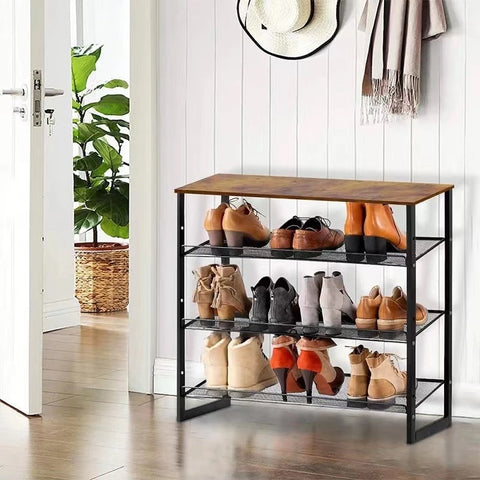 Amazing Home 4 Tier / 3 Tier Simple Freestanding Shoe Rack