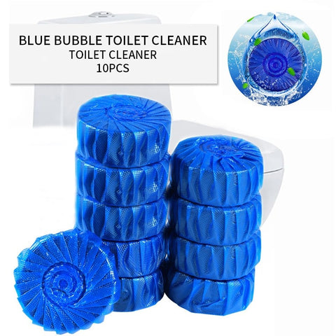 Amazing Home 10 Pcs Toilet Bowl Flush Cleaner Blue Tablet