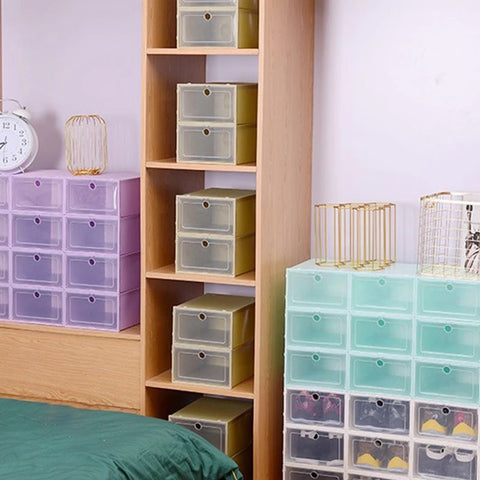 Amazing Home 1Pc Stackable Storage Household Plastic Transparent Box Container Organizer