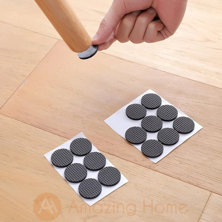 Amazing Home Anti Slip Self Adhesive Table Chair Furniture Pads Rubber Feet Protection Pad (Set of 16 Pcs)