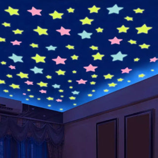 Amazing Home 3D Luminous Decor Fluorescent Glow In The Dark Star Wall Stickers