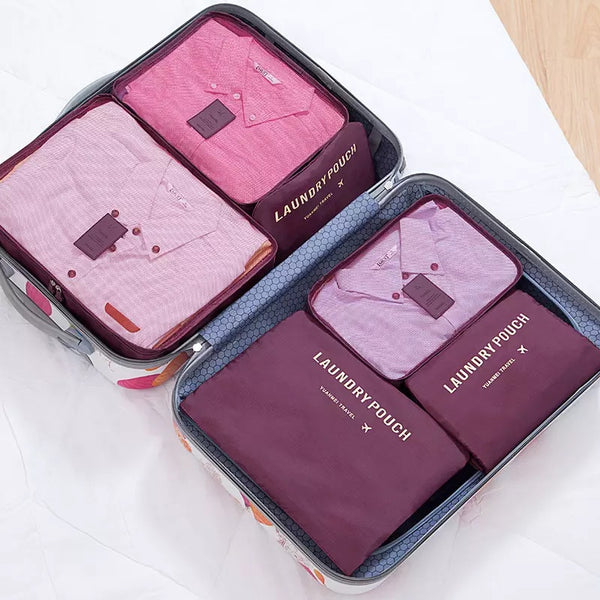 Amazing Home 6pcs Set Travel Organizer Bag Pouch