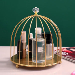 Amazing Home Single Layer Bird Cage Makeup Cosmetic Organizer Stand