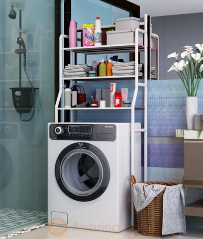 【Limited Time Hot Offers】Amazing Home 3 Tier Laundry Washing Machine Rack Multipurpose Shelf Storage Organizer
